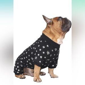 Chic Black Diamond Patterned Pug / Bulldog Dog Onesie